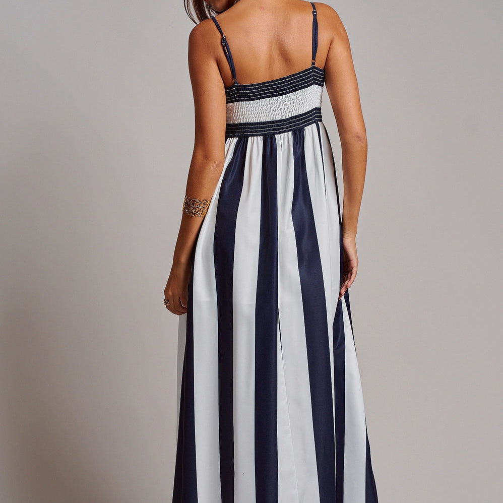 By The Shore Stripe Maxi Dress
