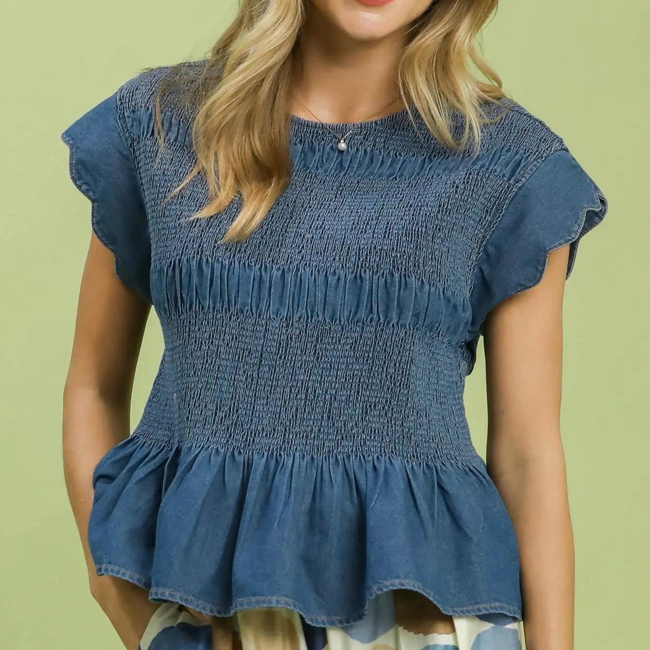Chambray Sweetheart Top