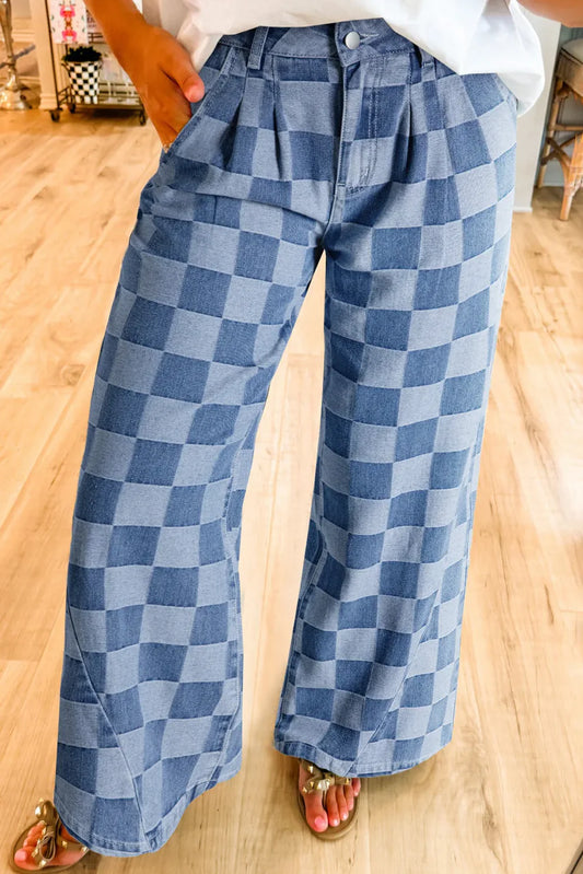 Checkered Charm Jeans
