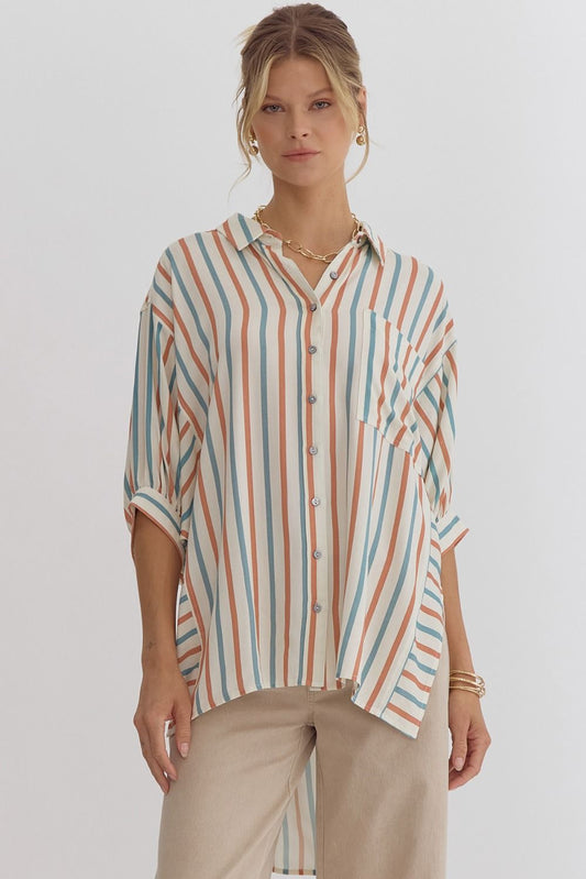 Classic Stripe Detail Blouse