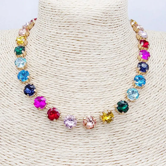 Color Me Happy Crystal Necklace