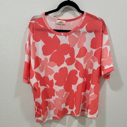 Coral Bloom Waffle Top