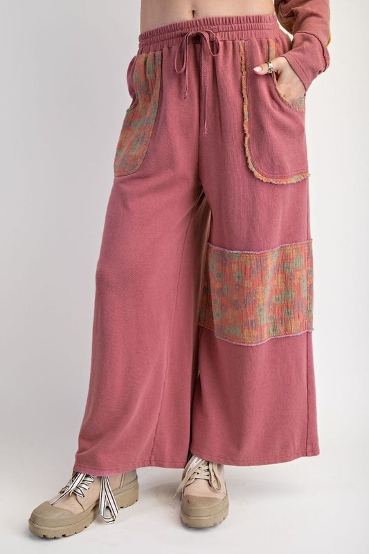 Cozy Patchwork Terry Pants