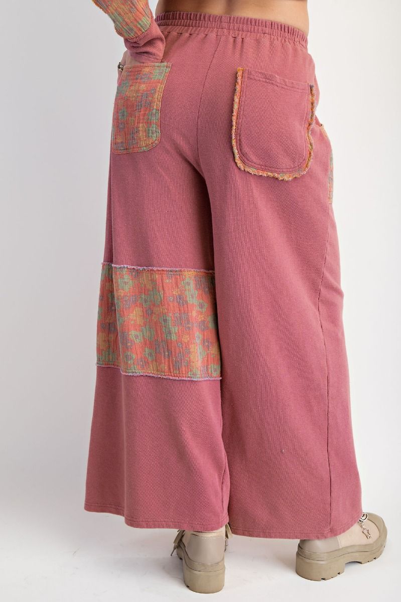 Cozy Patchwork Terry Pants