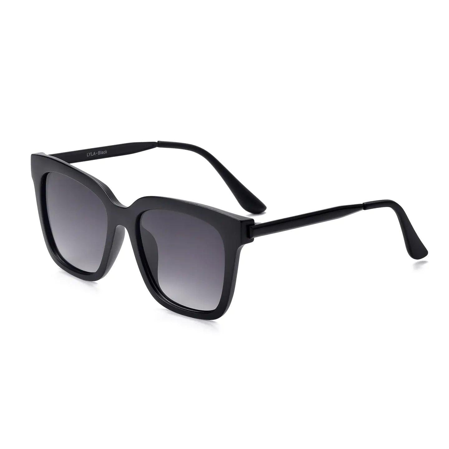 DAX- Lyla Black (Polarized Medium Cat Eye Sunglasses)