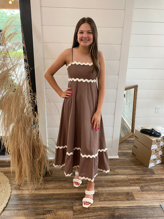 Mocha Ruffle Bliss Maxi