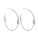 Delicate Knot Hoops- Silver