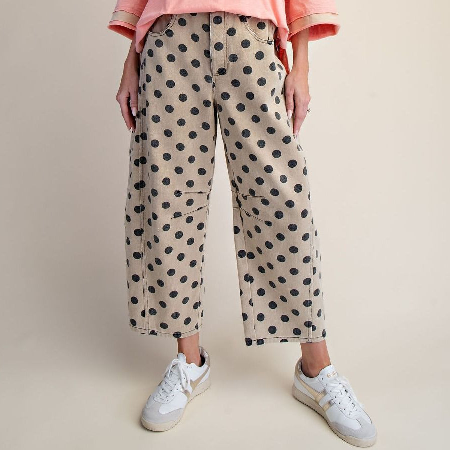 Dot Your Day Barrel Pants