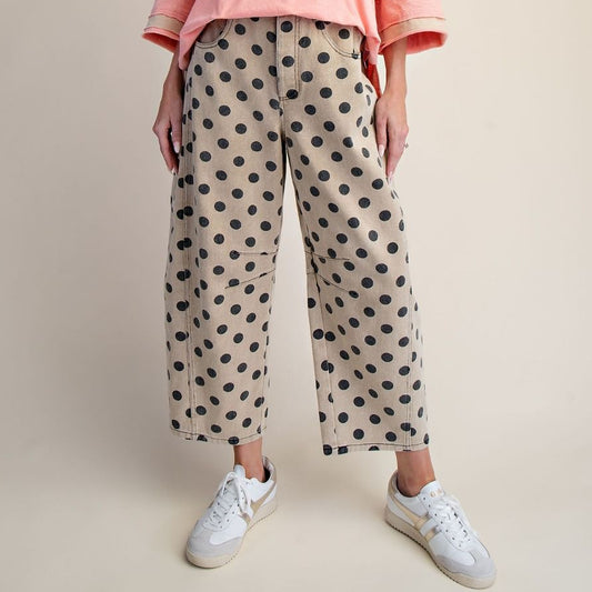 Dot Your Day Barrel Pants