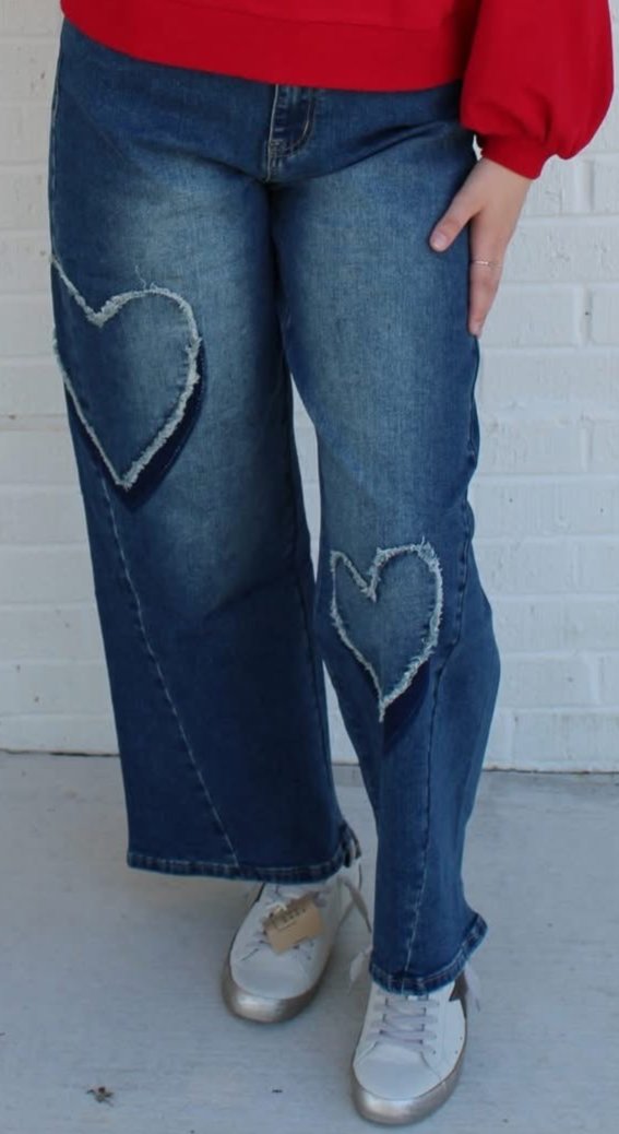 Easel Heart Patch Pants