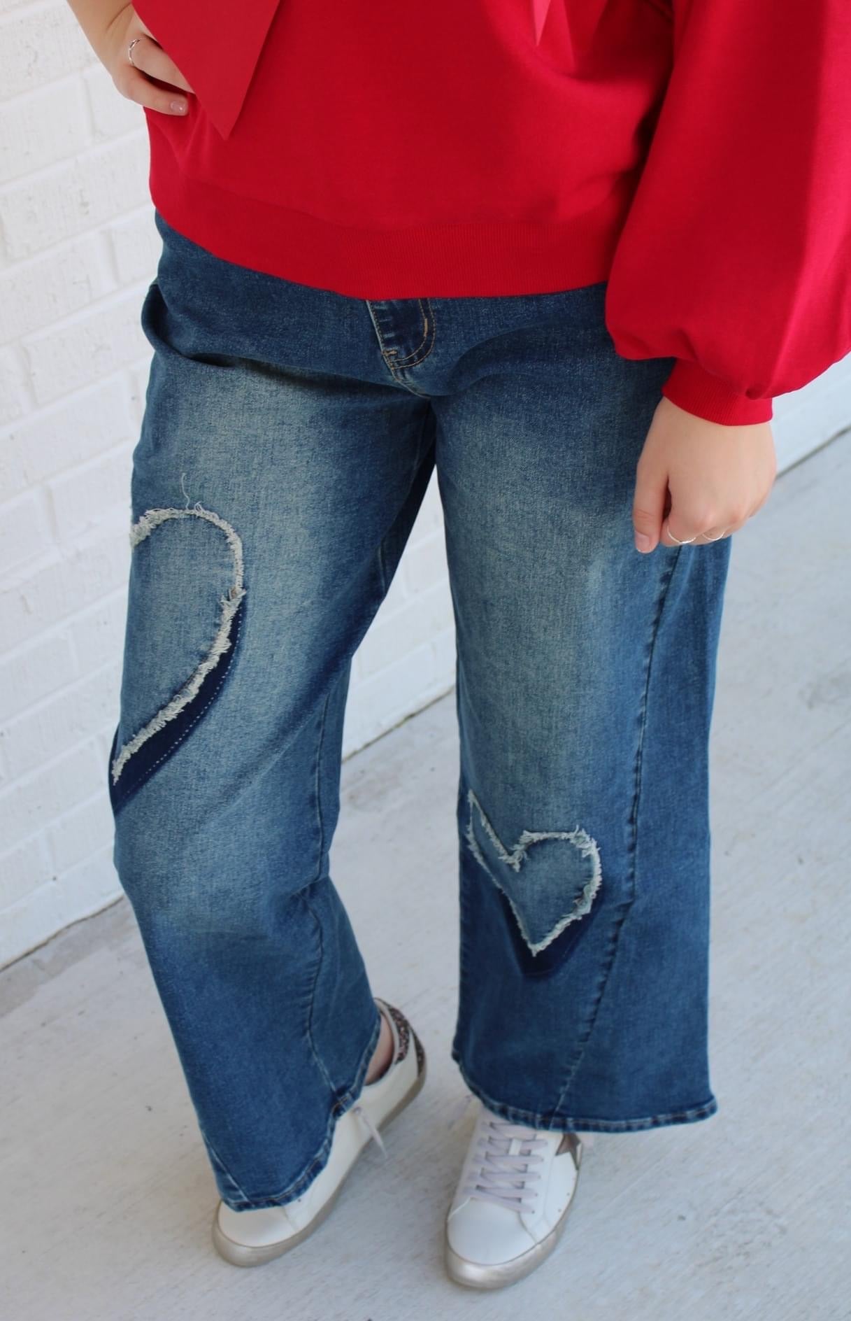 Easel Heart Patch Pants