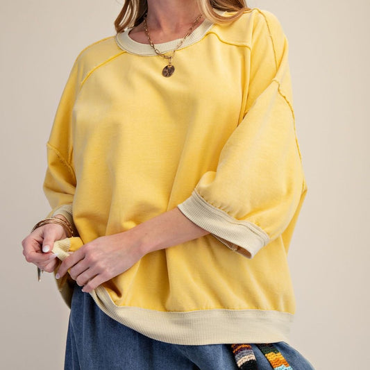 Effortlessly Yours Pullover- Yellow