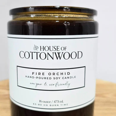FIRE ORCHID HAND-POURED SOY CANDLE 16 oz