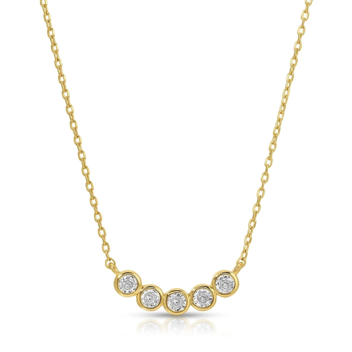 Faux Multi Diamond Necklace