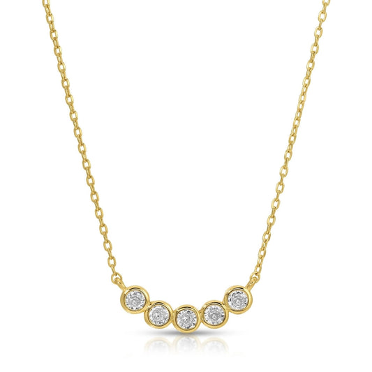 Faux Multi Diamond Necklace