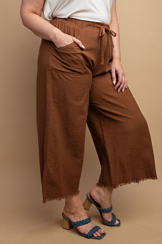Fray Day Pants- Brown