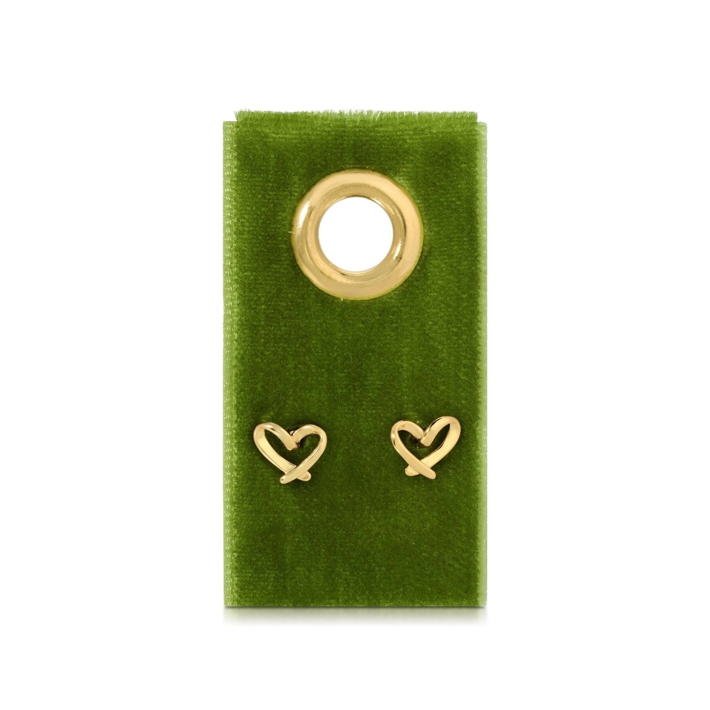 Free Form Heart Studs- Gold