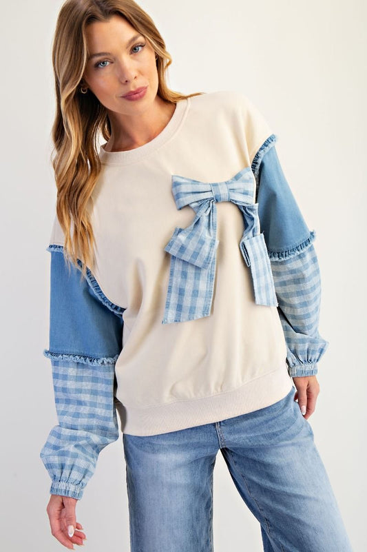 Gingham Grace Pullover