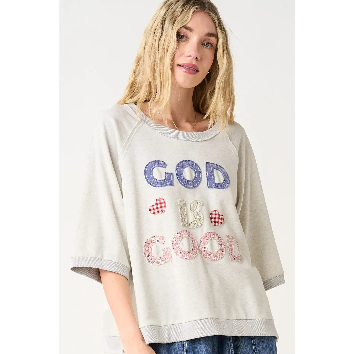 God Is Good Patchwork Tee