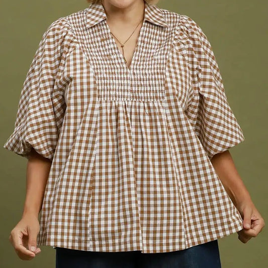 Gracefully Gingham Blouse