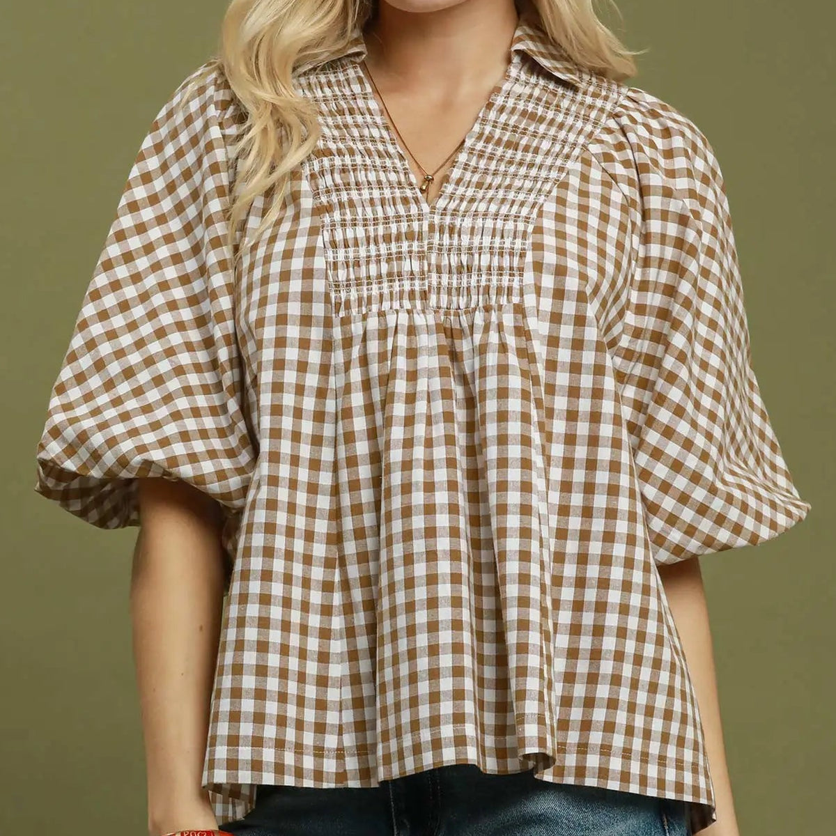 Gracefully Gingham Blouse