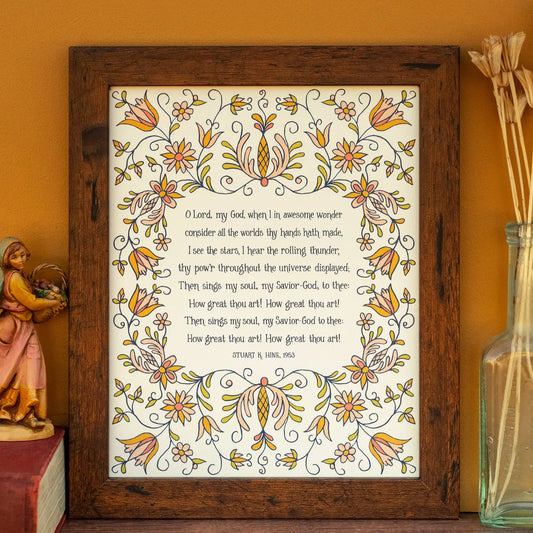 How Great Thou Art Hymn Art Print