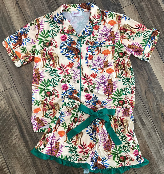 Jungle Oasis Ruffle PJ Set