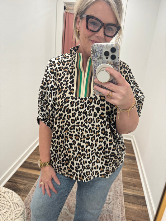 Safari V-neck Blouse