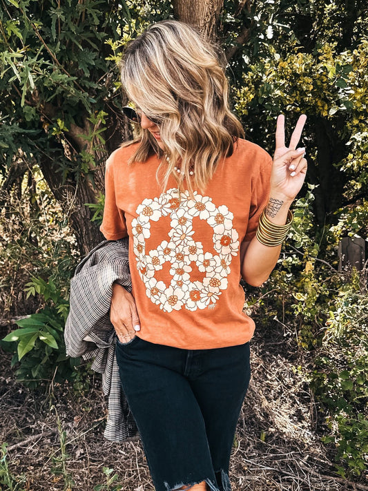 PEACE OUT PUMPKIN TSHIRT