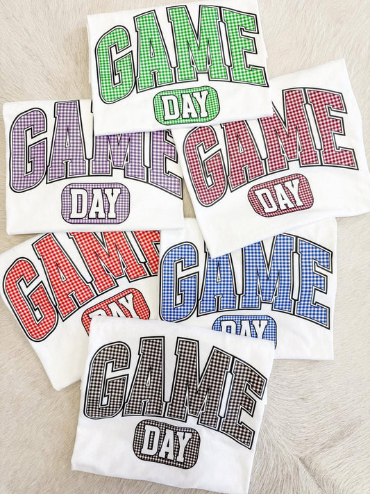 GAME DAY GINGHAM TSHIRT