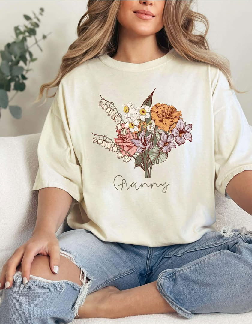 Birth Flower Tshirt-Preorder