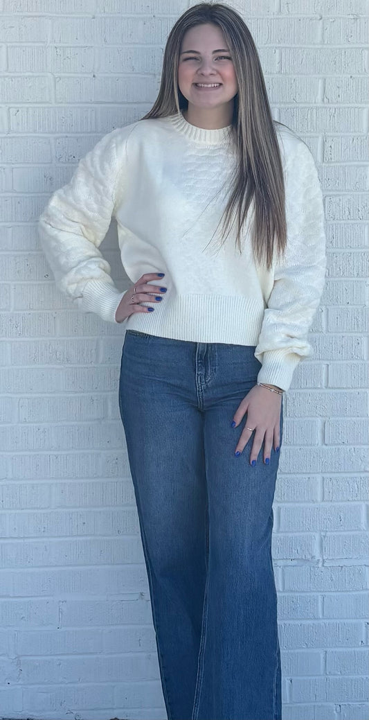 Light Breeze Cropped Sweater