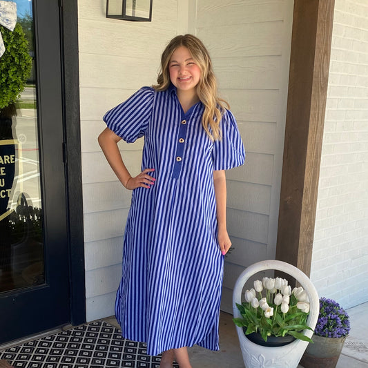 Simply Lovely Midi- Navy