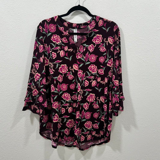 PLUM FLORAL MUSE BLOUSE