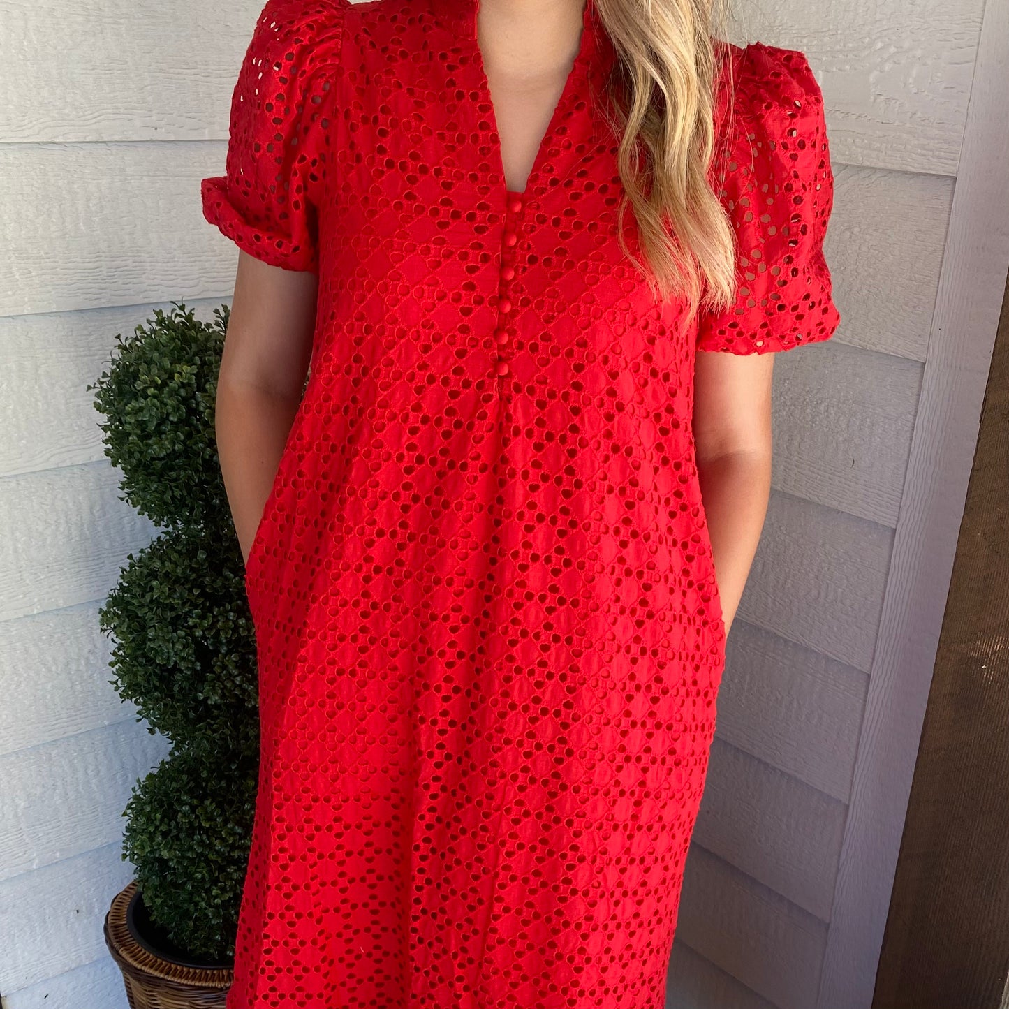 The Sunday Bloom Midi!- Red