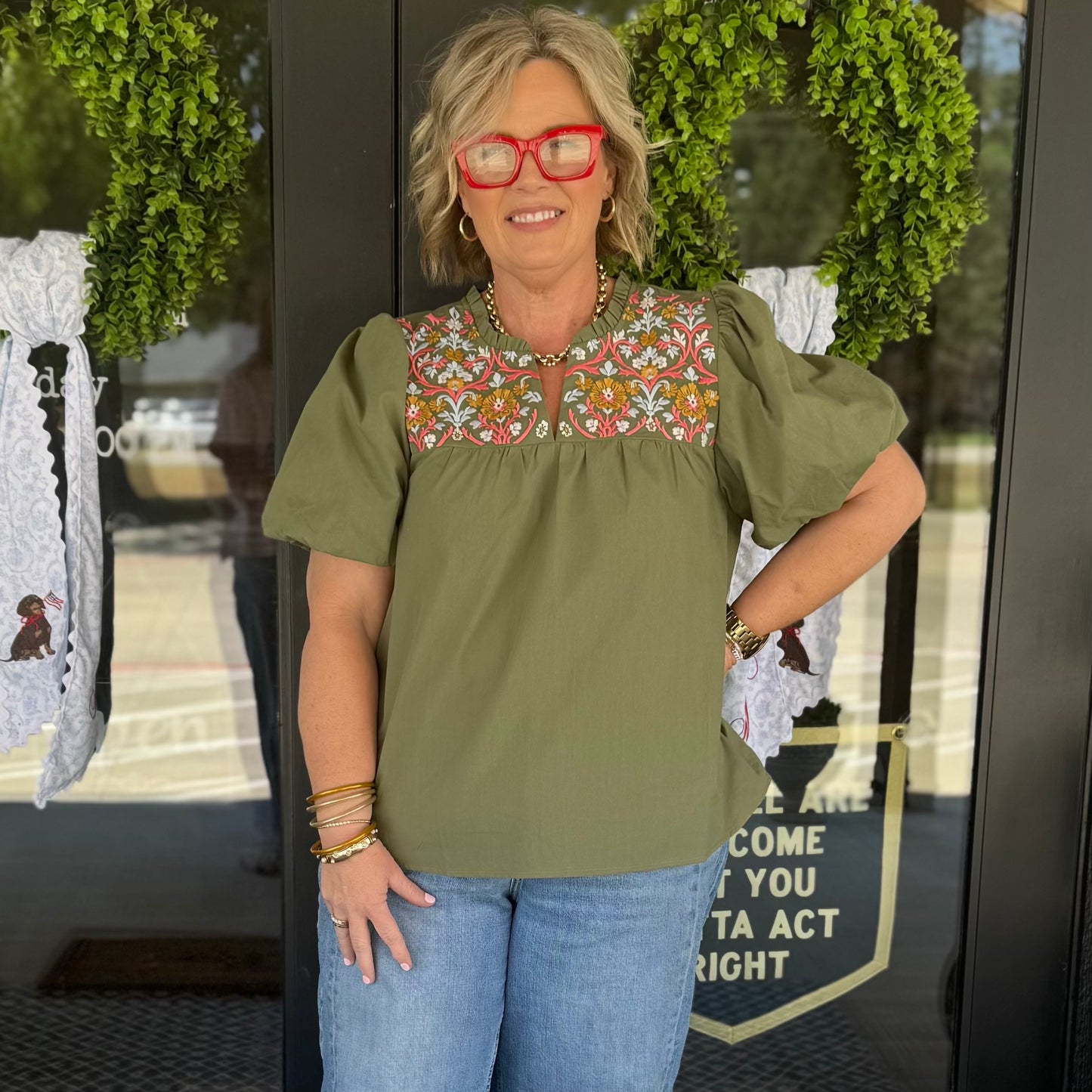 Makayla Embroidered Top