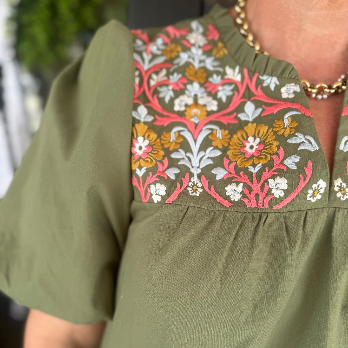 Makayla Embroidered Top