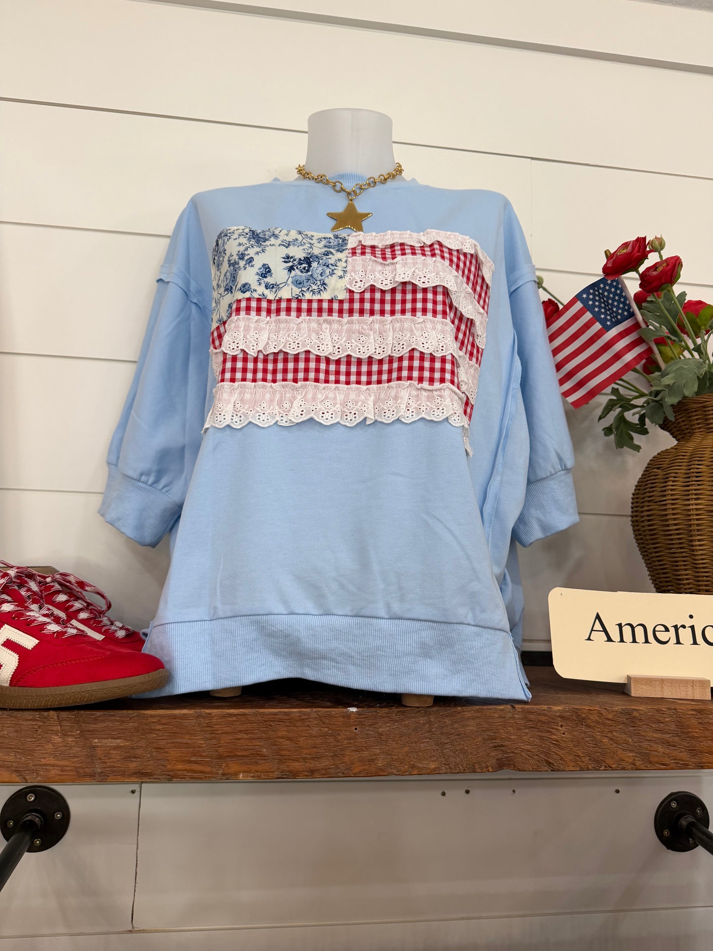 Patriotic Patch Top