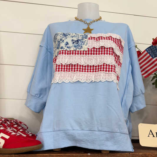 Patriotic Patch Top