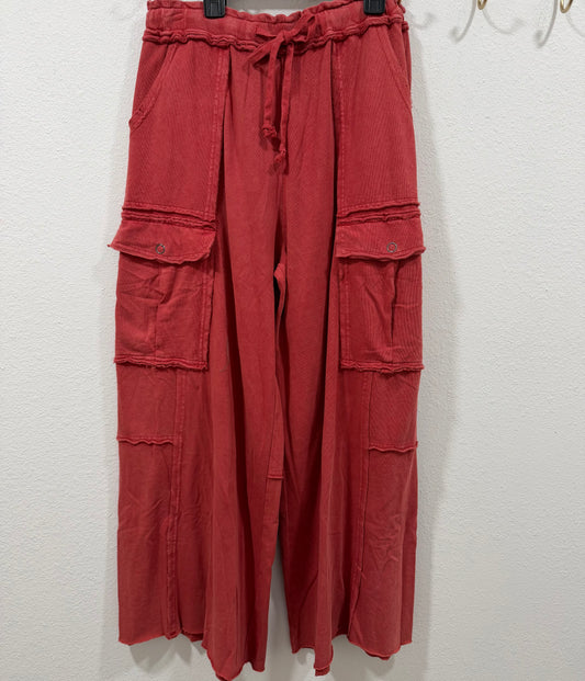 BOHO RED PANTS