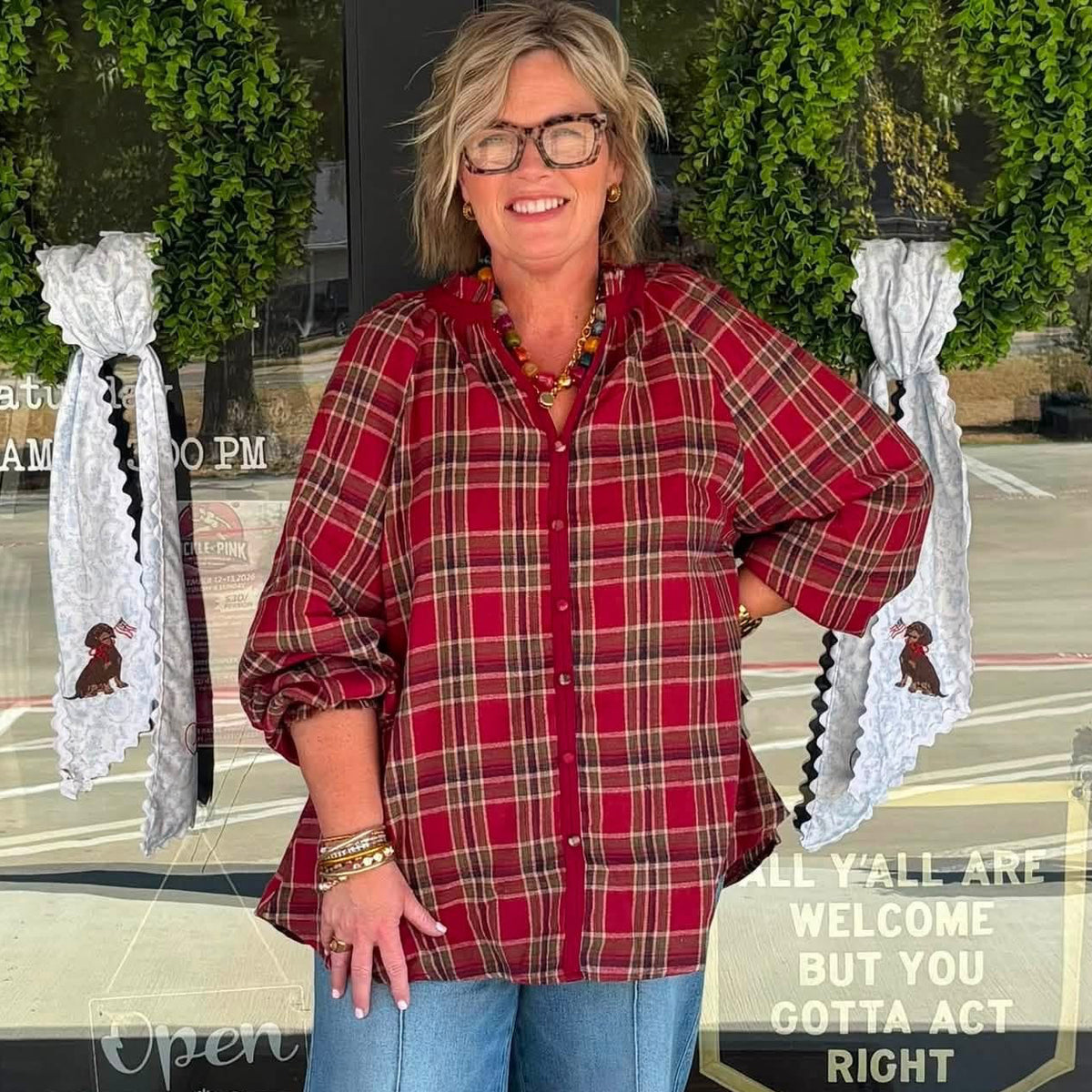 Fireside Plaid Top