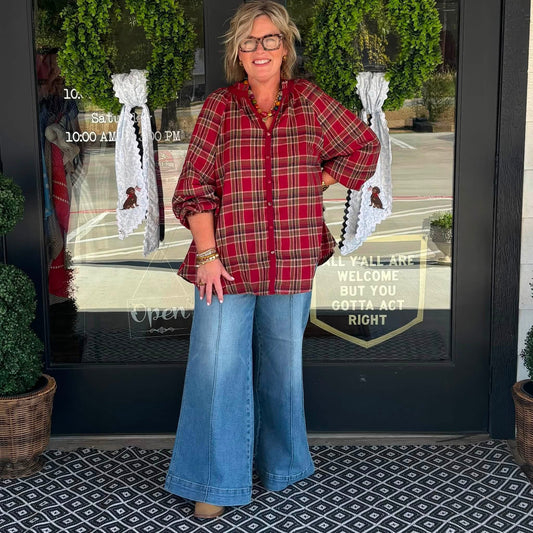 Fireside Plaid Top