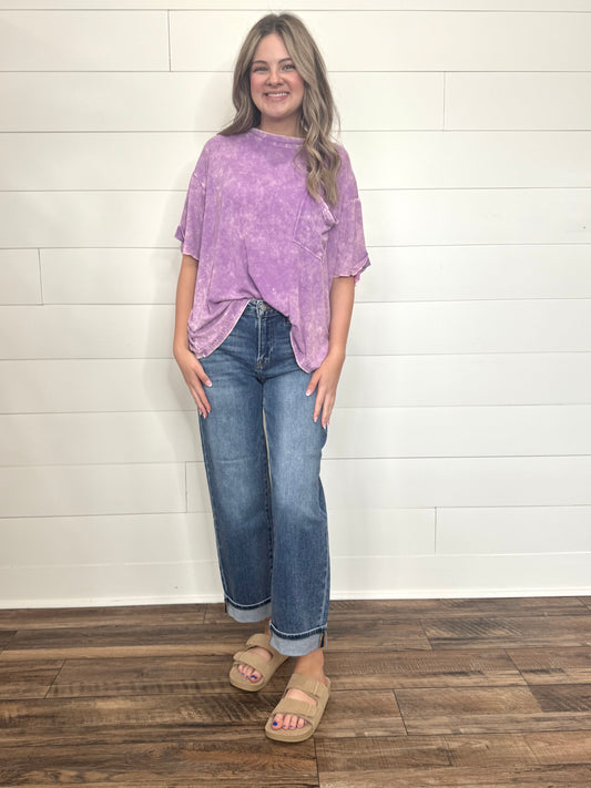 Cuffed & Cool- Dark Wash