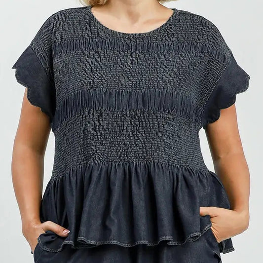 Indigo Sweetheart Top