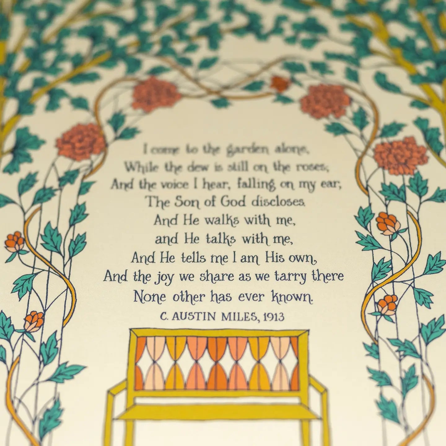 In the Garden Gospel Song Art Print