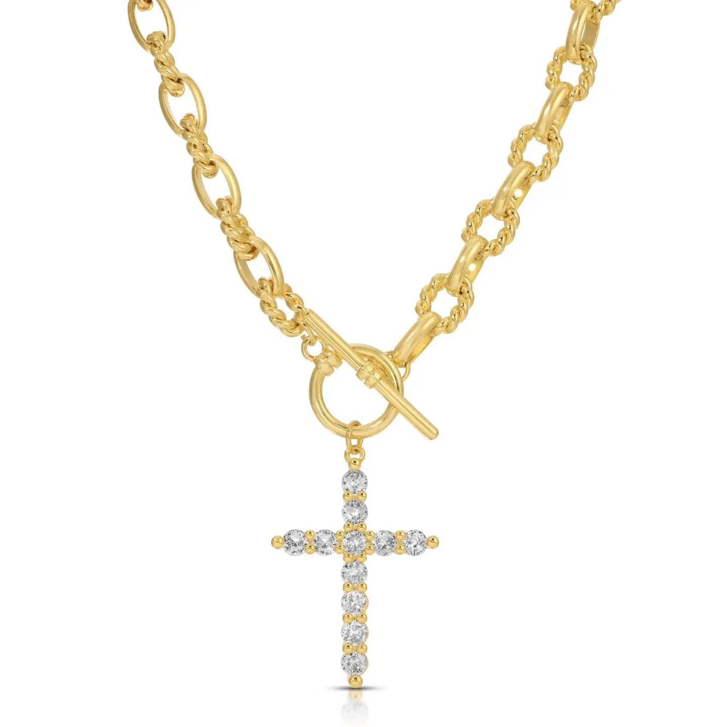 Large Cross Toggle Necklace