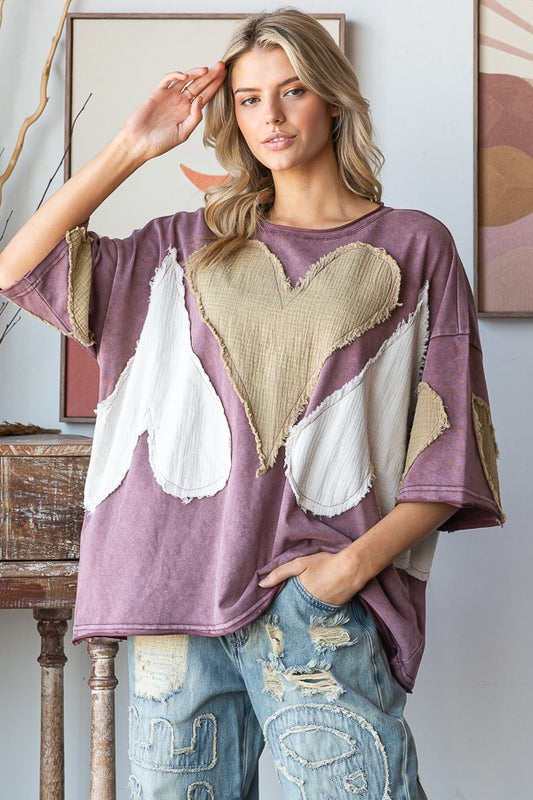 MAUVELOUS HEART TOP