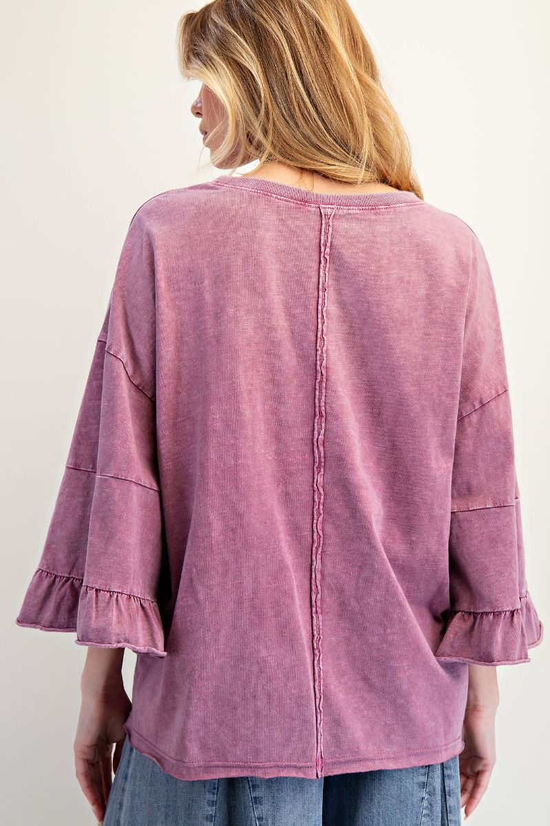 Mineral Mist Ruffle Top