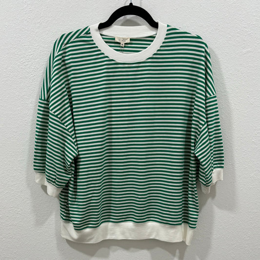 Not so Basic Green Striped top