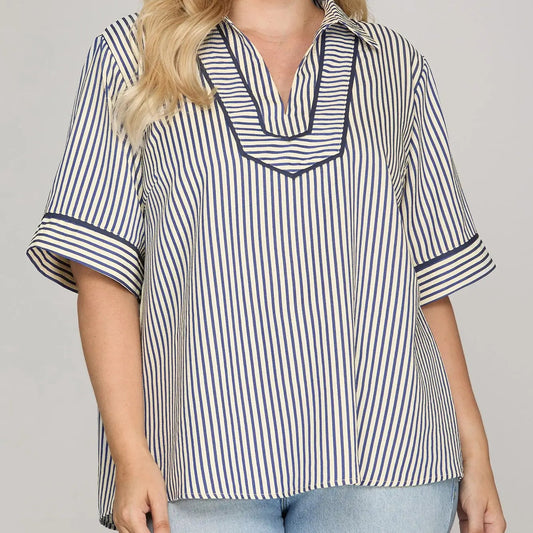 Pinstripe Perfection Top